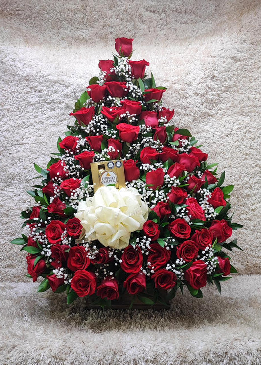 Pirámide de Rosas Rojas