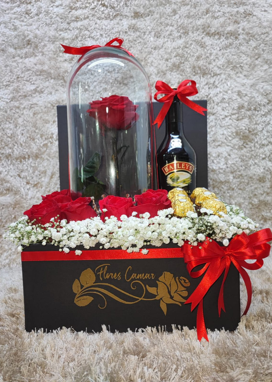 Rosa Encantada con Baileys y Chocolates